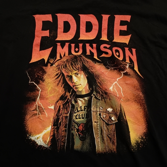 STRANGER THINGS EDDIE MUNSON T-SHIRT - 2XL // Netflix TV Show Horror Scary Tee - Picture 5 of 7